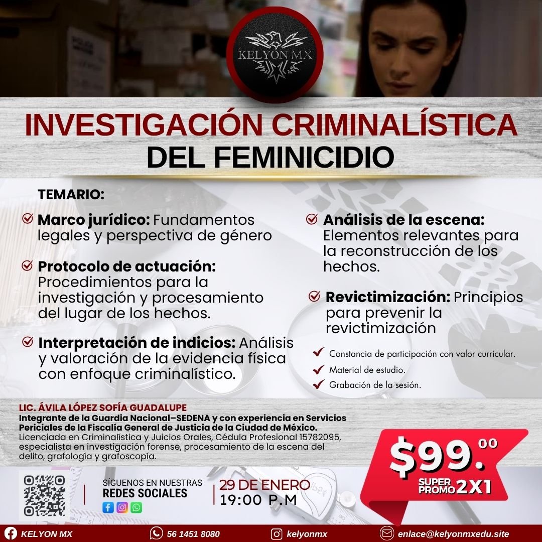Clase: Investigación de Feminicidio