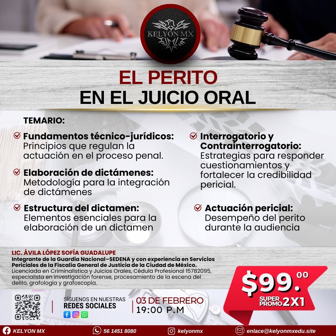 Clase: Perito en Juicio Oral
