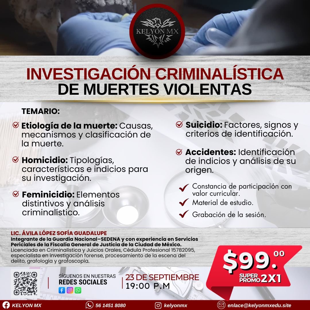 Clase: Criminalística en Muertes Violentas