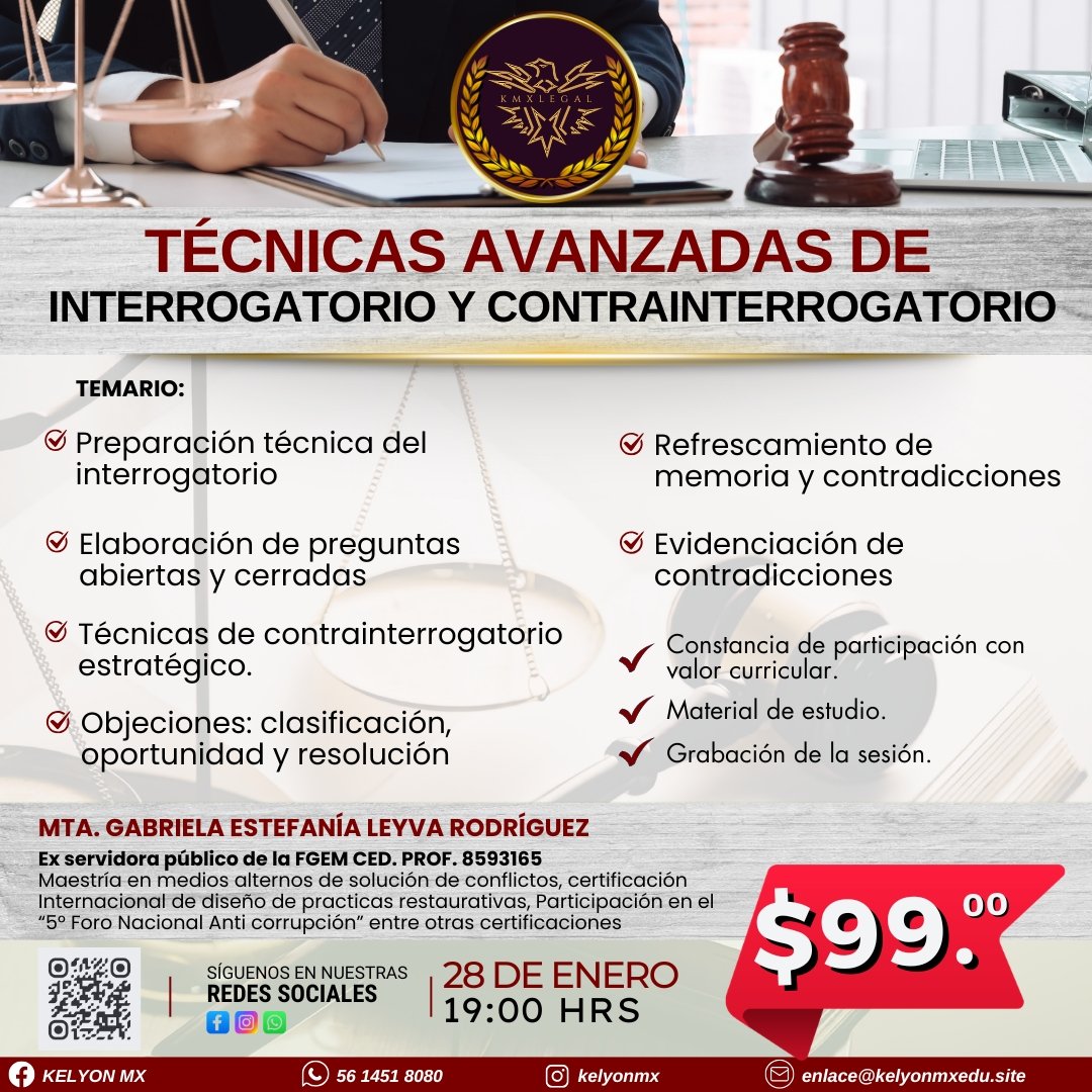 Clase: Técnicas Avanzadas de Litigación