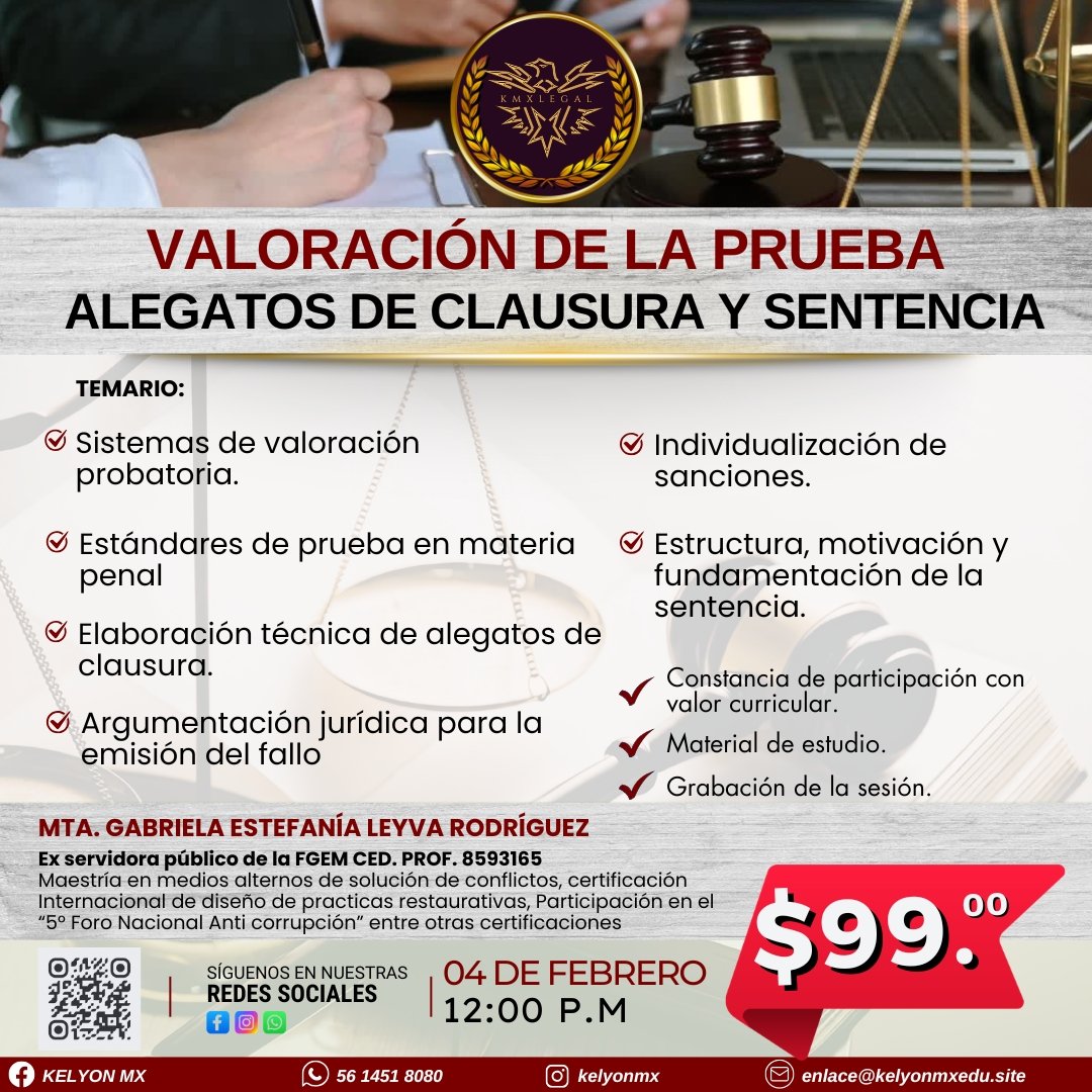 Clase: Valoración de la Prueba Penal